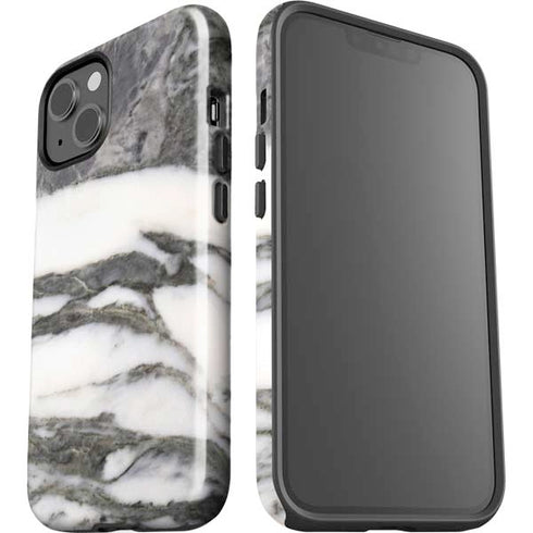 Grey Marbling iPhone 15 Impact Case